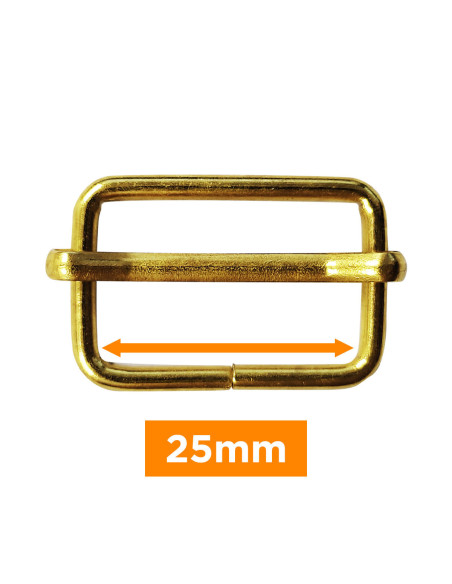 Sliding buckle - Gold 25 mm
