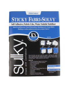Set of 12 sheets of Sulky Sticky Fabri Solvy stabilizer