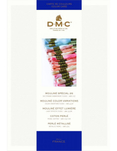 Color chart of 500 skein and pearl DMC colors