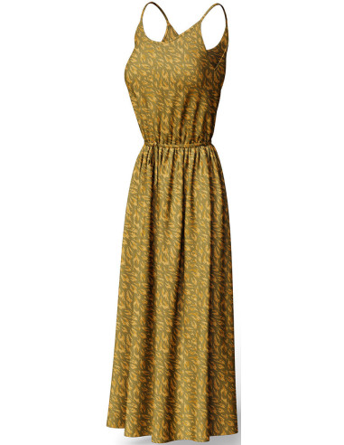 Fancy viscose fabric - Monique green and yellow