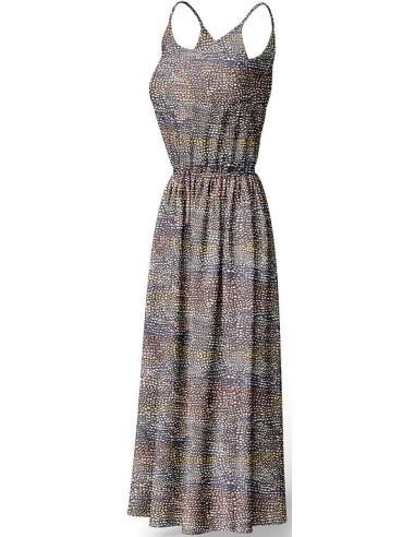 Fancy viscose fabric - Black and brown cobra