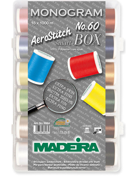 SmartBox Monogram AeroStitch Madeira embroidery thread case