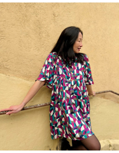 Neo Pop Viscose Satin Fabric - My Dress Made