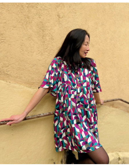 Neo Pop Viscose Satin Fabric - My Dress Made