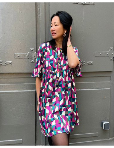Neo Pop Viscose Satin Fabric - My Dress Made