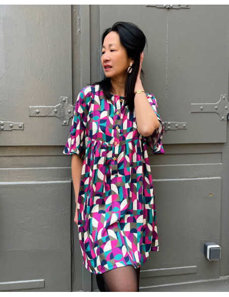 Neo Pop Viscose Satin Fabric - My Dress Made