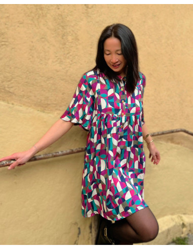 Neo Pop Viscose Satin Fabric - My Dress Made