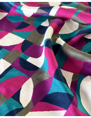 Neo Pop Viscose Satin Fabric - My Dress Made