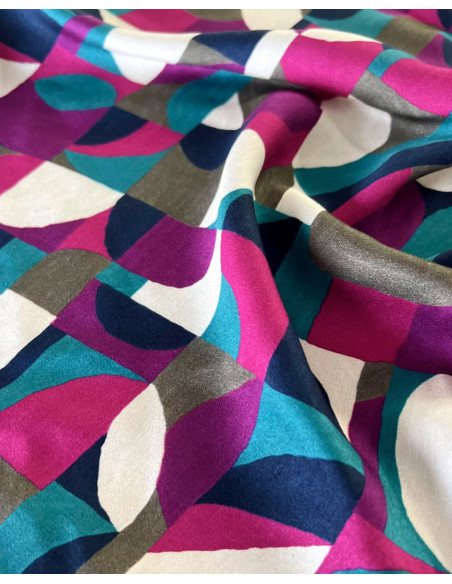 Neo Pop Viscose Satin Fabric - My Dress Made