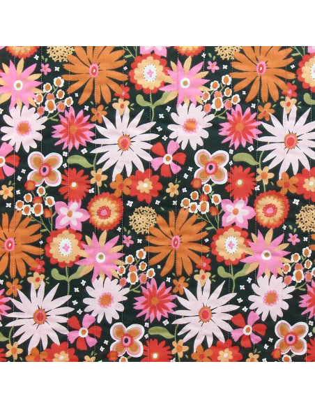 Quilted cotton fabric - Childhood green and orange