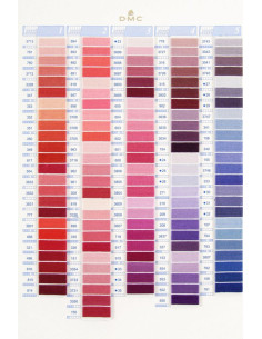 Color chart of 500 skein and pearl DMC colors 2