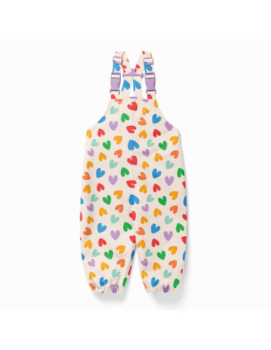 Waterproof fabric for raincoat - Chrichri ecru and multicolored