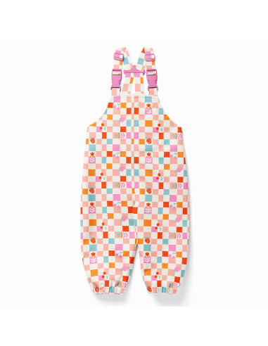 Waterproof fabric for raincoat - Cirafine ecru and pink
