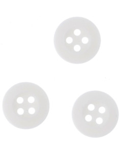 Soft white buttons to sew for pajamas and homewear Bohin 2