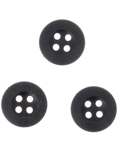 Soft black buttons to sew for pajamas and homewear Bohin
