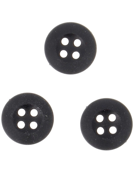 Soft black buttons to sew for pajamas and homewear Bohin