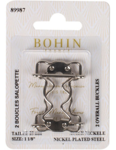 Special overall buckles 25 mm silver Bohin