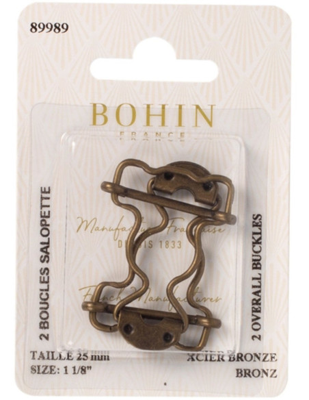 Special overall loops 25 mm bronze Bohin