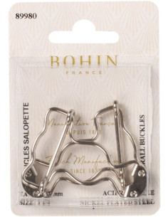 Special overall buckles 32 mm silver Bohin