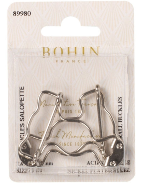 Special overall buckles 32 mm silver Bohin