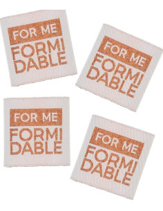 Set of 4 sew-on labels - For me formidable