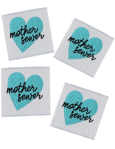 Set of 4 sew-on labels - Mother sewer
