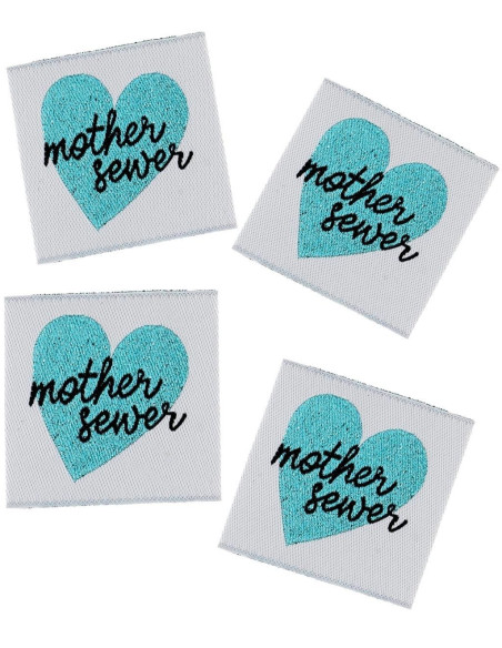 Set of 4 sew-on labels - Mother sewer