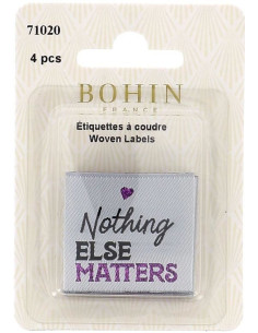 Set of 4 sew-on labels - Nothing Else Matters 2