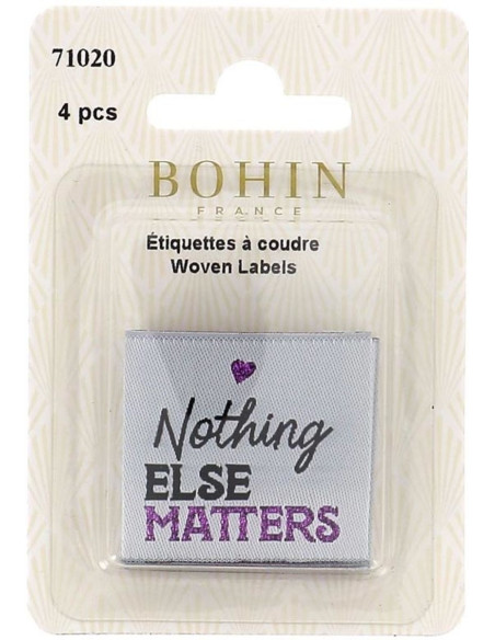 Set of 4 sew-on labels - Nothing Else Matters
