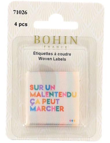 Set of 4 sew-on labels - On a misunderstanding, it might work