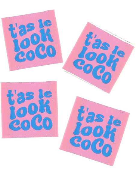 Set of 4 sew-on labels - You've got the look, coco