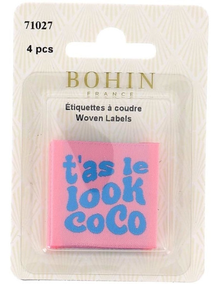 Set of 4 sew-on labels - You've got the look, coco