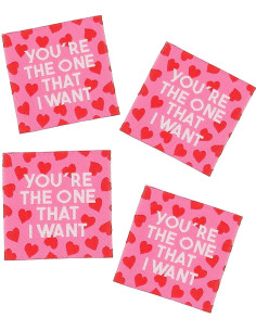 Set of 4 sew-on labels - You're the one that I want