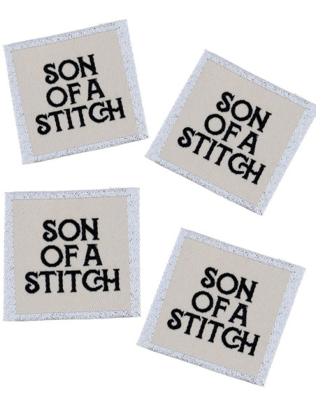 Set of 4 sew-on labels - Son of a stitch