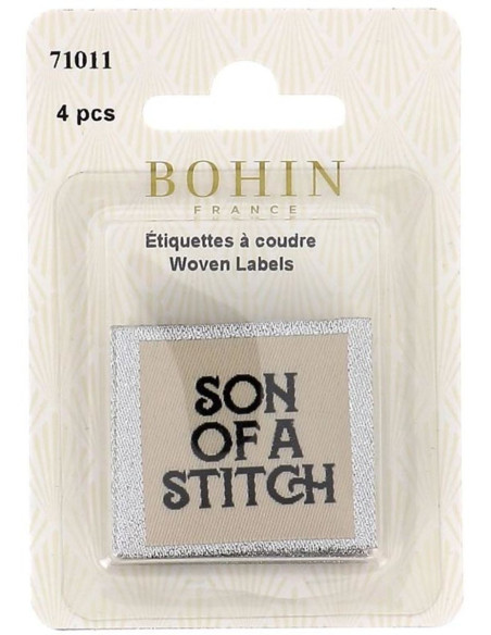 Set of 4 sew-on labels - Son of a stitch