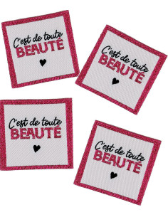 Set of 4 sew-on labels - It's absolutely beautiful