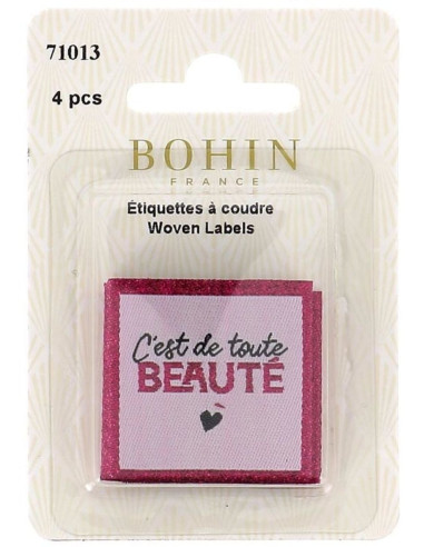 Set of 4 sew-on labels - It's absolutely beautiful