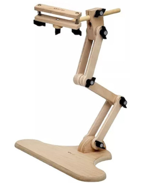 Adjustable table stand with multiple settings for embroidery hoop