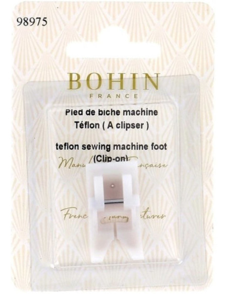 Teflon snap-on presser foot for sewing machine Bohin