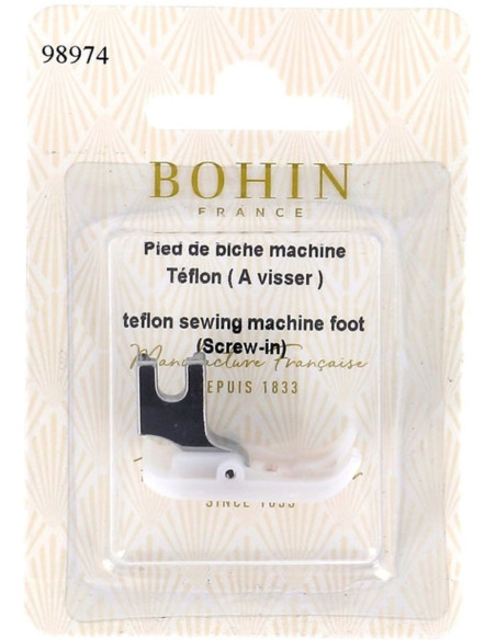 Teflon presser foot screw-on sewing machine Bohin