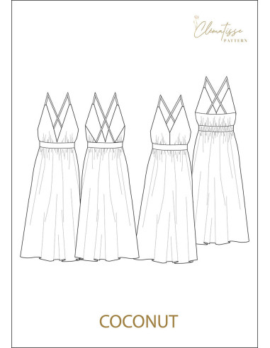 Coconut Dress Pattern - Clématisse Pattern