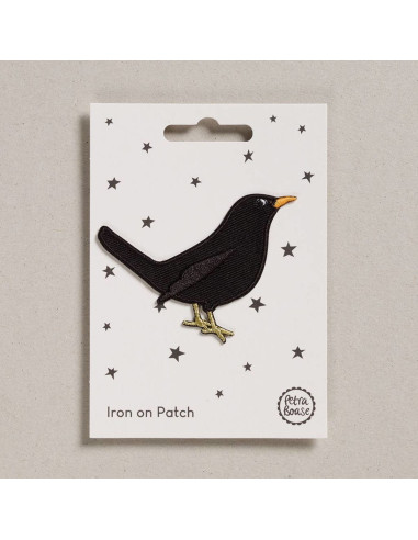 Iron-on patch - Black bird