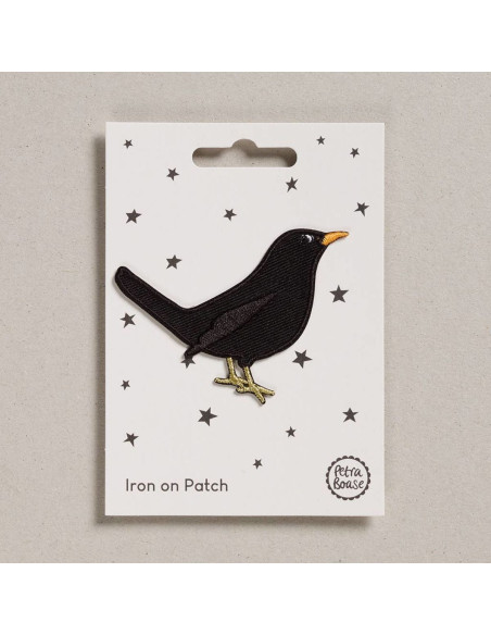 Iron-on patch - Black bird