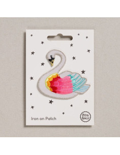 Iron-on patch - Rainbow swan