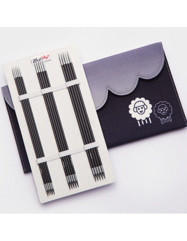 KnitPro double-pointed needle case carbon