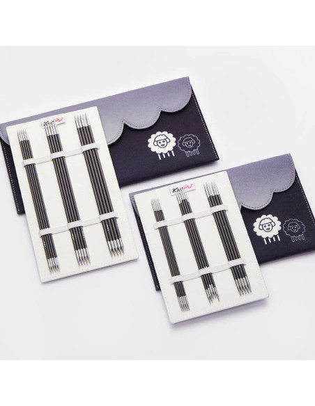 KnitPro double-pointed needle case carbon