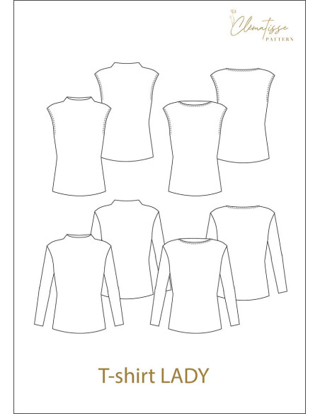 Lady T-shirt Pattern - Clématisse Pattern