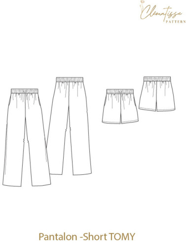 Tomy Pants and Shorts Pattern - Clématisse Pattern