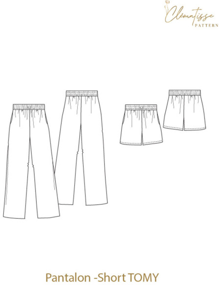 Tomy Pants and Shorts Pattern - Clématisse Pattern
