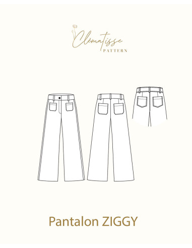 Ziggy Pants Pattern - Clématisse Pattern